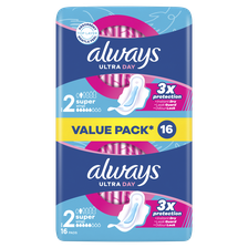 ALWAYS  Ultra Super Plus, S2 higiēniskās paketes, 16 gab.