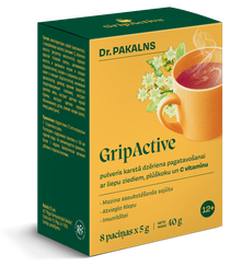 DR. PAKALNS GripActive karstais dzēriens paciņas, 8 gab.