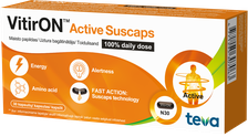 VITIRON Active Suscaps 100% Daily Dose kapsulas, 30 gab.