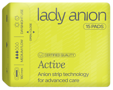 LADY ANION ploni, kvėpuojantys higieniniai paketai, 15 vnt.