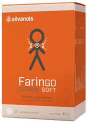 FARINGO SOFT pastilas, 20 gab.