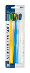 WOOM 5200 Ultra Soft zobu birste, 3 gab.
