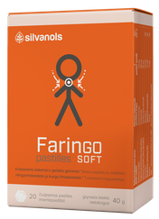 FARINGO SOFT čiulpiamos pastilės, 20 vnt.