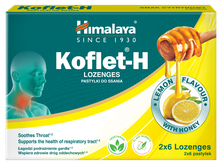 HIMALAYA Koflet-H Lemon pastilas, 12 gab.