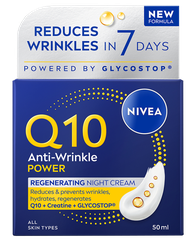 NIVEA Q10 Pretgrumbu Nakts sejas krēms, 50 ml