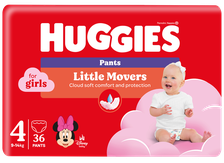 HUGGIES Pants D Jumbo Pack S4 pull-up for girls, 9-14kg biksītes, 36 gab.