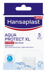 HANSAPLAST Aqua Protect XL 6x7 cm plāksteris, 5 gab.