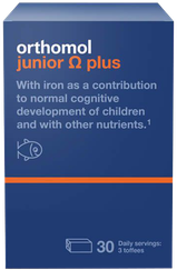 ORTHOMOL Junior Omega Plus saldainiai, 90 vnt.