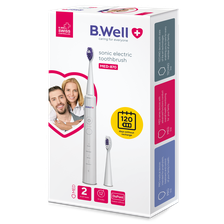 B.WELL Med-870 Sonic, White elektriskā zobu birste, 1 gab.