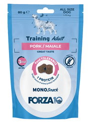 FORZA10 Monosnack Training Adult Cūka, Suņiem gardumi, 80 g