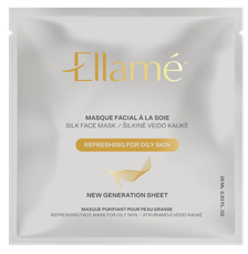 ELLAME Refresing for Oily Skin Silk auduma sejas maska, 1 gab.