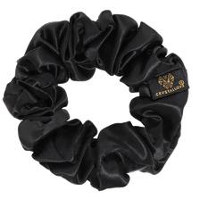 CRYSTALLOVE Black zīda matu gumija, 1 gab.