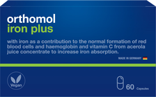 ORTHOMOL Iron Plus kapsulas, 60 gab.