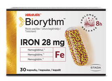 BIORYTHM Iron kapsulas, 30 gab.