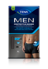 TENA Men Prot Boxer Black XL mazgājami bokseršorti, 1 gab.