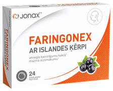 JONAX Faringonex Ar Islandes Ķērpi pastilas, 24 gab.