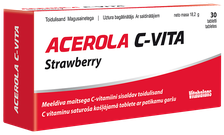 VITABALANS Acerola C-Vita Strawberry košļājamās tabletes, 30 gab.