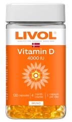 LIVOL   Vitamīns D 4000 IU kapsulas, 120 gab.