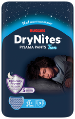 HUGGIES DryNites Teen boy 13+, 49-60kg biksītes, 9 gab.