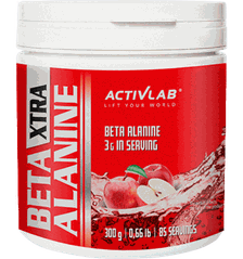 ACTIVLAB Beta Alanine Xtra Apple, obuolių skonio milteliai, 300 g