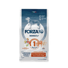 FORZA10 Monodiet Medium Adult Ar Zirgaaļu Un Zirņiem, Suņiem sausā barība, 1.5 kg