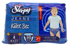 SLEEPY Jeans Pants Maxi Nr.4 autiņbiksītes, 30 gab.