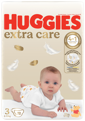 HUGGIES Extra Care 3 Mega Pack, 6-10kg autiņbiksītes, 72 gab.