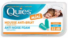 QUIES Mini poliuretāna putu ausu aizbāžņi, 6 gab.