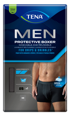 TENA Men Protective Boxer Black M mazgājami bokseršorti, 1 gab.