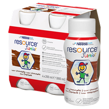 NESTLE Resource Junior ar šokolādes garšu, 200 ml, 4 gab.