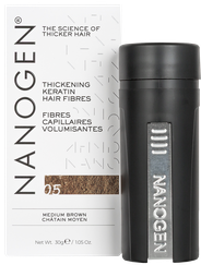 NANOGEN Keratin Medium Brown plaukų pudra, 30 g