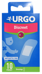 URGO Discreet 19 x 72 mm plāksteris, 10 gab.