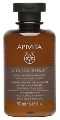 APIVITA Oily Dandruff, White Willow & Propolis šampūns, 250 ml