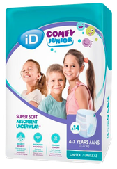 ID Comfy Junior Pants (4-7 gadi) biksītes, 14 gab.