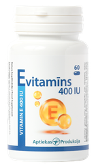 APTIEKAS PRODUKCIJA E Vitamīns 400 IU kapsulas, 30 gab.