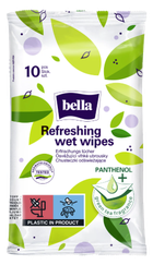 BELLA Refreshing With Panthenol mitrās salvetes, 10 gab.