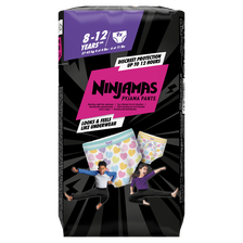 PAMPERS Ninjamas, Nakts, 8-12 gadi, 27-43 kg, Pink biksītes, 9 gab.