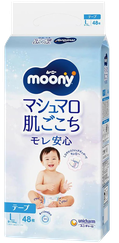 MOONY L  (9-14kg) autiņbiksītes, 48 gab.