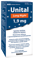 VITABALANS Unital Long Night 1,9 mg tabletes, 60 gab.