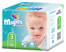 MAGICS Flexidry Midi 3 (6-10 kg) autiņbiksītes, 36 gab.