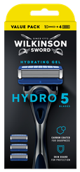 WILKINSON SWORD Hydro5 4 maiņas kasetnes + skuveklis, 1 gab.