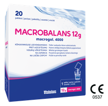 MACROBALANS 12 g pulveris iekšķīgi lietojama šķīduma pagatavošanai, 20 gab.