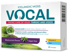VOCAL  Blackcurrant pastilas, 24 gab.