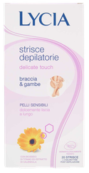 LYCIA Delicate Touch rokām un kājām depilācijas vaska strēmeles, 20 gab.