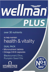 WELLMAN   Omega 3-6-9  vyrams tabletės + kapsulės, 56 vnt.