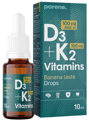 PARENE Vitamins D3 4000 IU+K2 100 µg  lašai, 10 ml