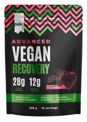 PULS NUTRITION Advanced Vegan Recovery Strawberry pulveris, 500 g