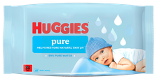 HUGGIES Pure Wipes, Plastic Free mitrās salvetes, 48 gab.