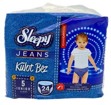 SLEEPY Jeans Pants Junior Nr.5 autiņbiksītes, 24 gab.