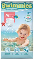 MOLTEX Swimmies M (9-15 kg) peldēšanas biksītes, 11 gab.